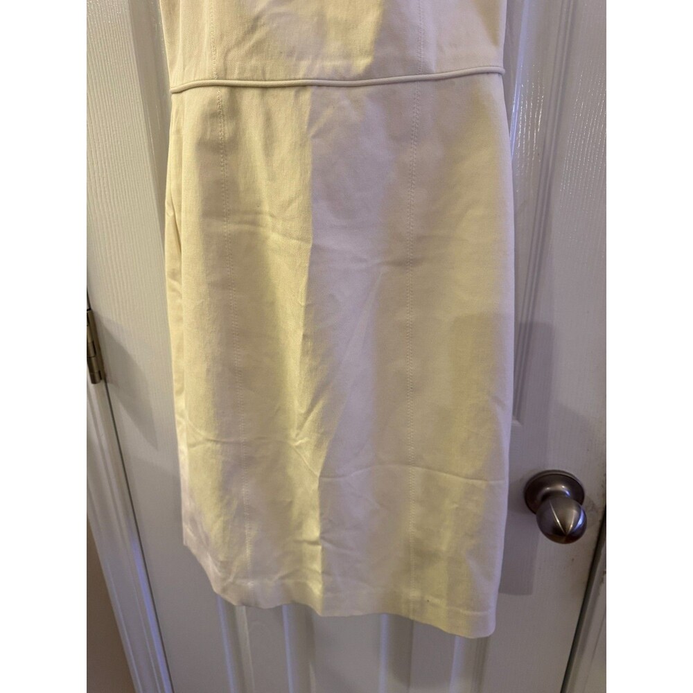 Banana Republic Monogram Ivory Cutout Sheath Dress Sz 2 Sleeveless Mini NWT - Picture 11 of 13
